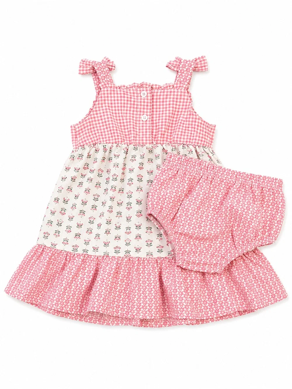 Rosie Harbor 24M Pink Gingham Floral Dress & Bloomers NWOT Boutique